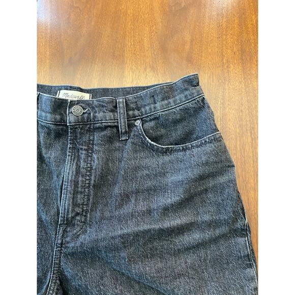 Madewell Jeans Wide Leg Crop Black Cotton Size 31 - Picture 4 of 10